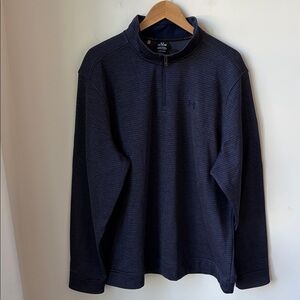 NWT Under Armour Storm Sweater Fleece 1/4 Zip Blue Water Repellant Golf Size 2XL